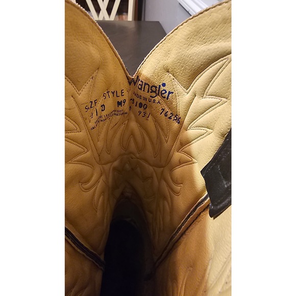 NEW Black vintage wrangler boots men\'s size 9‎